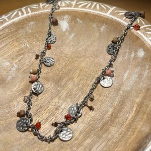 Charm Bead Silver Necklace